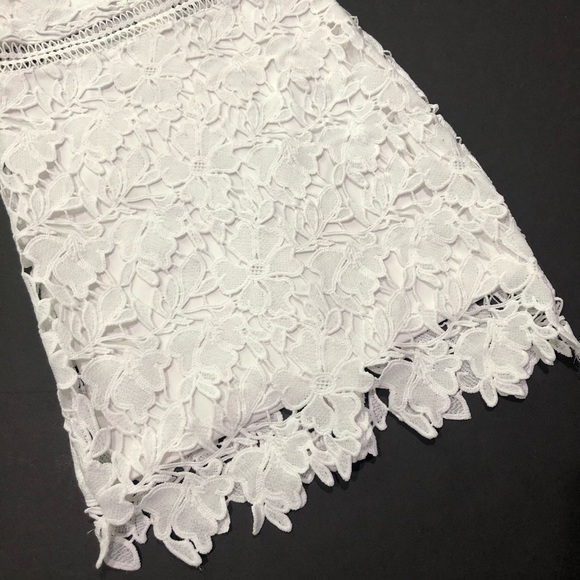 Main Strip White Lace Dress - Picture 5 of 16